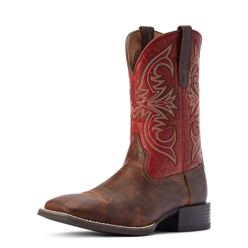 Botas Vaqueras Ariat Sport Pardner Marrones/Rojas Hombre - Chile 258-NRLFHB